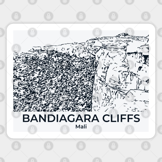 Bandiagara Cliffs - Mali Magnet by Lakeric
